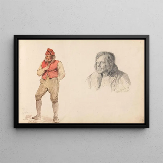 Adolph Tidemand - Stende mann Ringheim Lars Knutson Kvle Vossevangen.webp