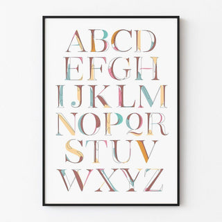 Affiche Décoration Chambre Bébé - "Abécédaire Coloré et Ludique"