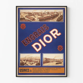 Affiche Dior – Publicitaire Engrais - Usines de Granville et Bretagne