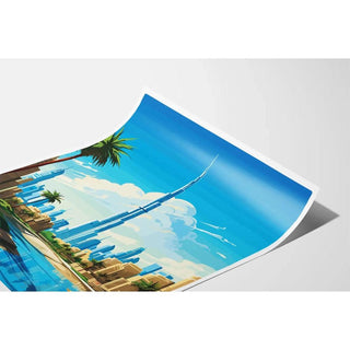 Affiche Dubaï Vintage