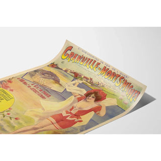 Affiche Granville vintage – Excursions vers Jersey et le Mont-Saint-Michel