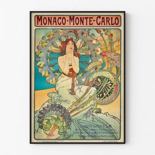 Affiche Monte-Carlo Vintage par Alphonse Mucha