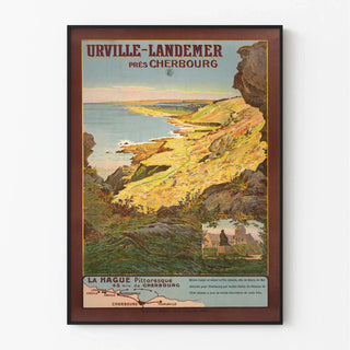 Affiche Urville-Landemer vintage – La Hague pittoresque près de Cherbourg