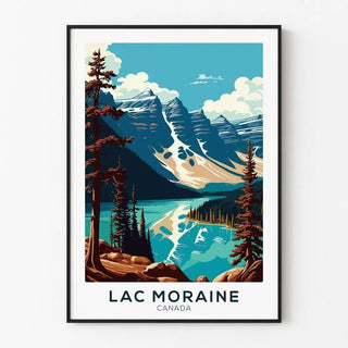 Affiche Vintage - Lac Moraine Canada