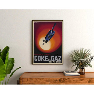 Affiche vintage - Charbon Coke de Gaz de R. de Valerio