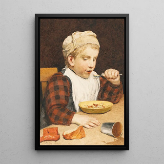 Albert Anker - Knabe Mit Mtze Beim Essen.webp