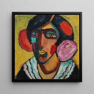 Alexej von Jawlensky - Frauenkopf mit Blumen im Haar.webp