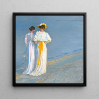 Anna Ancher et Marie Krøyer sur la Plage à Skagen - Peder Severin Krøyer
