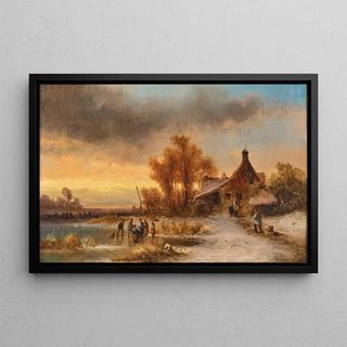 Anton Doll - A Snowy Pond at Sunset.webp