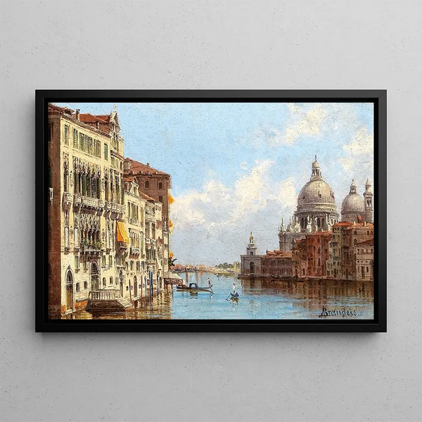 Venezia, vista del Gran Canal da Santa Maria della Salute - Antonietta Brandeis — quadro incorniciato alla parete