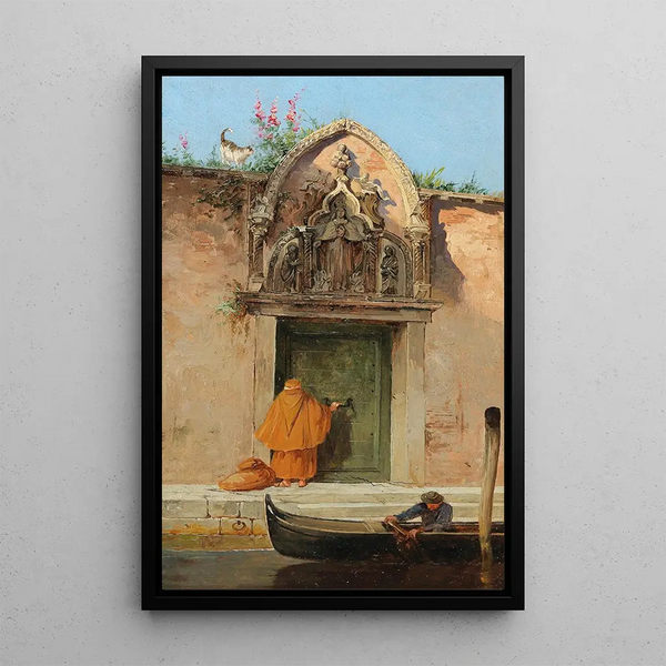 Venezia, alla porta dell'Arco dell'Abbazia della Misericordia - Antonietta Brandeis — quadro incorniciato alla parete