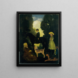 Arthur Bowen Davies - Children Dogs and Pony.webp