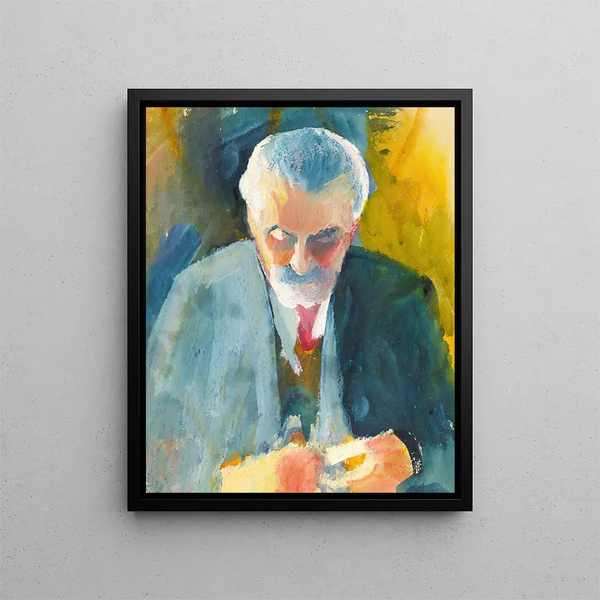Studio di ritratto di Bernhard Koehler - August Macke — quadro incorniciato alla parete