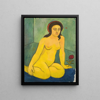 August Macke - Nacktes Mdchen mit roter Blume.webp