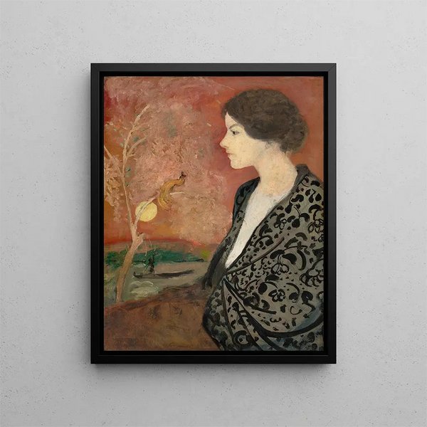Studio di ritratto di Elisabeth Gerhardt - August Macke — quadro incorniciato alla parete