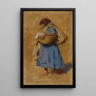 August von Pettenkofen - A Farmers Wife Blowing her Nose.webp