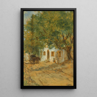 August von Pettenkofen - A Village Street.webp