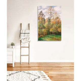 Automne, Peupliers, Eragny - Camille Pissarro | Reproduction Tableau Décoration murale affiche copie