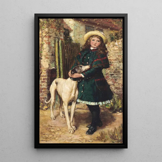 Briton Riviere - At the garden gate.webp