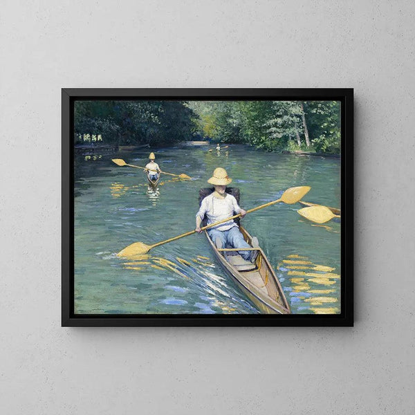 Riproduzione del dipinto Canoë sulla fiume Yerres - Gustave Caillebotte