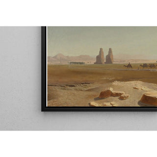 Caravane passant près des colosses de Memnon, Thèbes - Jean-Léon Gérôme | Reproduction Tableau Décoration murale affiche copie