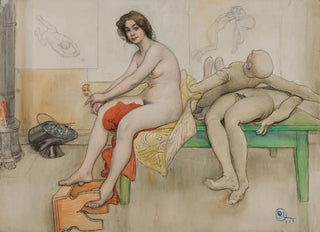 Carl Larsson - The Model and the Mannequins.webp