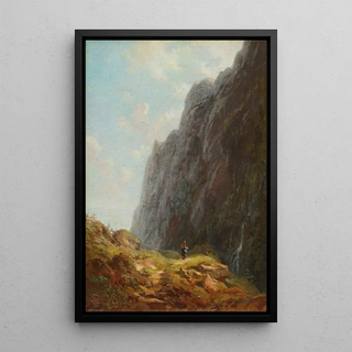 Carl Spitzweg - Mountain And Milkmaid Along A Winding Stone Path.webp