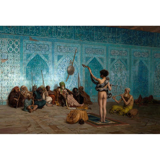 Charmeur de serpents - Jean-Léon Gérôme | Reproduction Tableau Décoration murale affiche copie