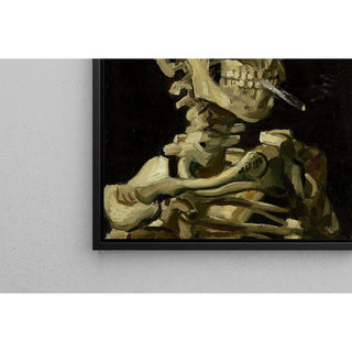 Crâne de squelette fumant une cigarette - Vincent Van Gogh | Reproduction Tableau Décoration murale affiche copie