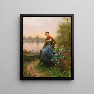 Daniel Ridgway Knight - On The Rivers Edge.webp