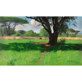 Dans la savane d'Afrique de l'Est - Wilhelm Kuhnert | Reproduction Tableau Décoration murale affiche copie