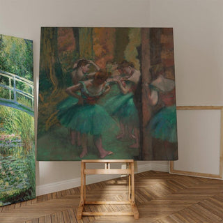 Danseuses, roses et vertes - Edgar Degas | Reproduction Tableau Décoration murale affiche copie
