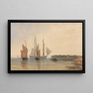 David Cox - Entrance to Calais Harbour.webp