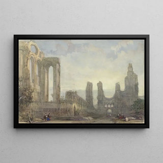 David Roberts - Abdijrune van Aberbrothwick bij avond.webp