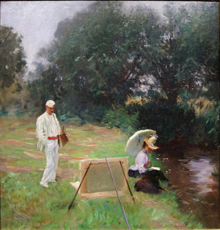 Dennis Miller Bunker peignant à Calcot - John Singer Sargent