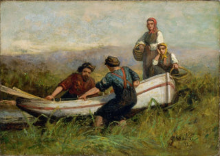 Edward Mitchell Bannister - People Near Boat.webp