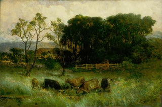 Edward Mitchell Bannister - Untitled five cows in pasture.webp
