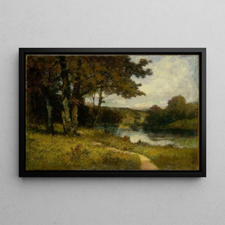 Edward Mitchell Bannister - Untitled landscape trees near river.webp