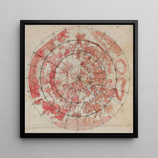 Stampa d'arte | Studio di composizione con figure zodiacali per la decorazione del soffitto delle Ore nella Camera della Casa del Capitolio dello Stato della Pennsylvania a Harrisburg - Edwin Austin Abbey