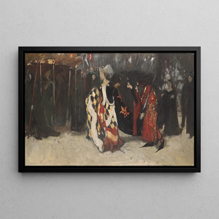Edwin Austin Abbey - Compositional Study for Richard Duke of Gloucester and the Lady Anne.webp