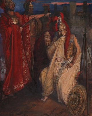 Edwin Austin Abbey - Troilus and Cressida Before Agamemnons Tent Cressida and her uncle.webp