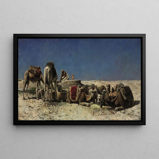 Edwin Lord Weeks - Camels beside a cistern.webp