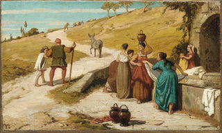 Elihu Vedder - The Fable of the Miller His Son and the Donkey No 2.webp