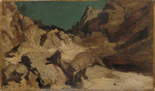 Elihu Vedder - The Fable of the Miller His Son and the Donkey No 9.webp