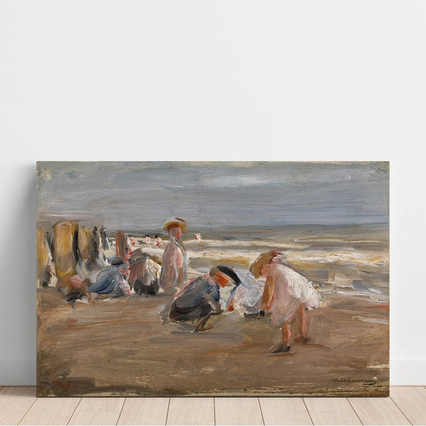 Riproduzione del dipinto Bambini che giocano sulla spiaggia - Max Liebermann