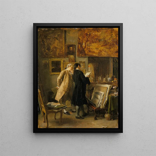 Ernest Meissonier - An Artist showing his Work.webp