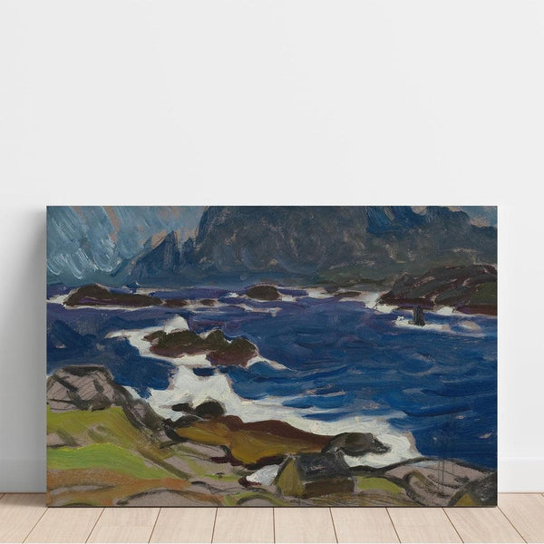 Riproduzione del dipinto Studio durante una tempesta, delle Lofoten - Anna Boberg