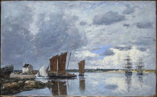 Eugne Boudin - Fishing Boats at Kerhor.webp