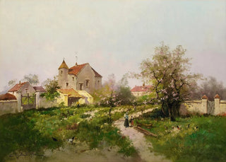 Eugne GalienLaloue - Rural Scene In The Barbizon Suburbs.webp