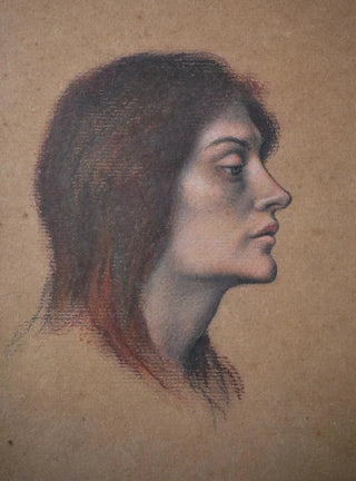 Evelyn De Morgan - Study of a female head for The Love Potion.webp